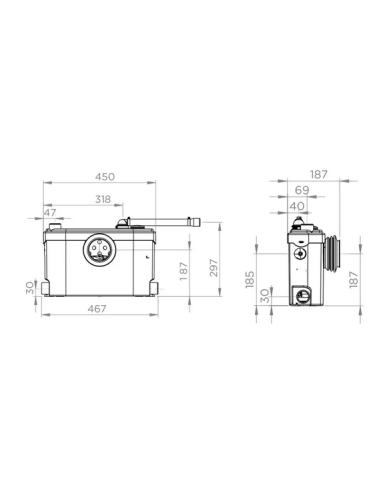 Broyeur sanitaire compact Sanislim – SFA