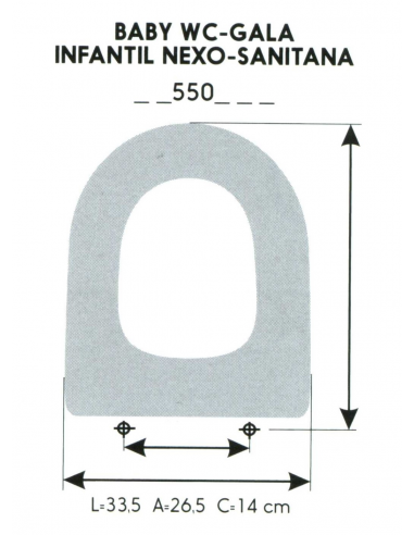 Tapa  WC infantil BABY WC-GALA / NEXO-SANITANA (Tapa + Aro)