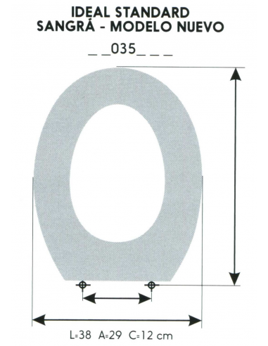 ASIENTO INFANTIL IDEL STANDARD / SANGRA MODELO NUEVO (SOLO ARO)