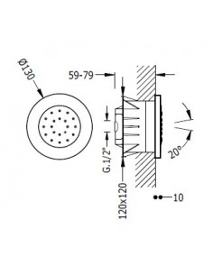 Jet Empotrado Circular De Hidromasaje TRES 2