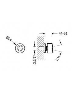 Ducha lateral de hidromasaje 2 funciones TRES 2