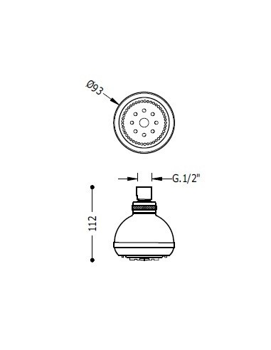 Piña Brazo Ducha PLUS TRES