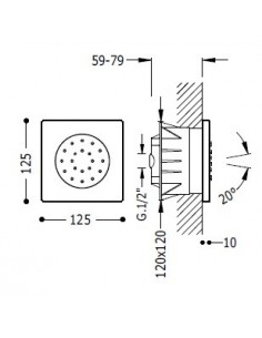 Jet Empotrado De Hidromasaje Rectangular TRES 2