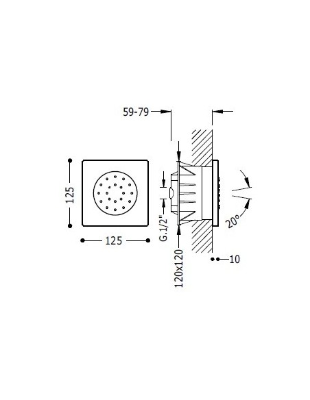 Jet Empotrado De Hidromasaje Rectangular TRES