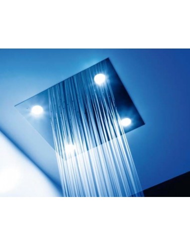 Soffione doccia a soffitto INOX CROMOTERAPIA TRES