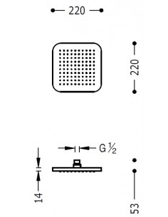 Rociador de ducha LOFT-220 TRES 2
