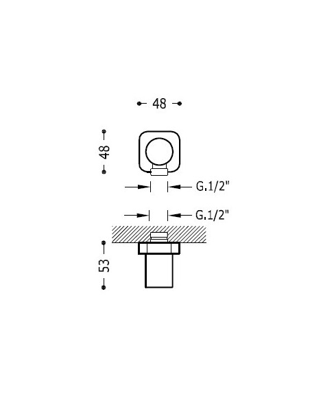 Codo toma pared para flexo Toma agua 1/2" Codo toma pared para flexo Toma agua 1/2"