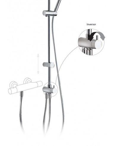 Barra De Ducha Deslizable Sobre Sus Soportes TRES