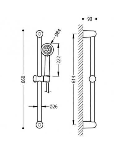 Barra De Ducha ECO TRES