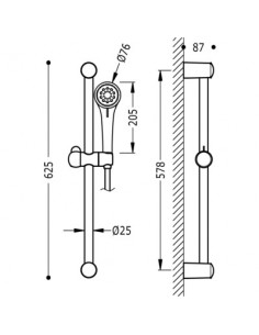 Barra De Ducha Masaje PLUS TRES 2