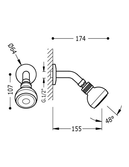Brazo ducha ORDAL Brazo ducha ORDAL