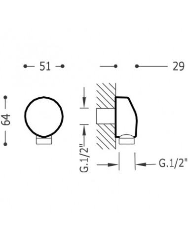 Codo Toma Pared Para Flexo TRES