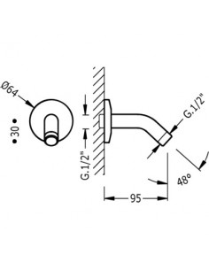 Codo a pared ECO TRES 2