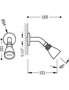 Brazo ducha ECO TRES 2