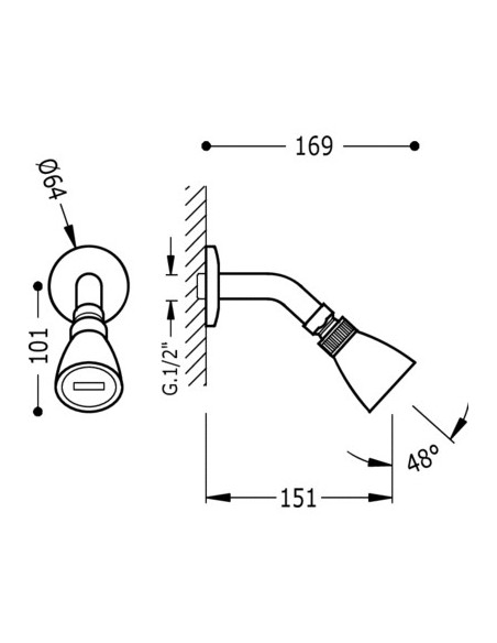 Brazo ducha ECO TRES Brazo ducha ECO TRES