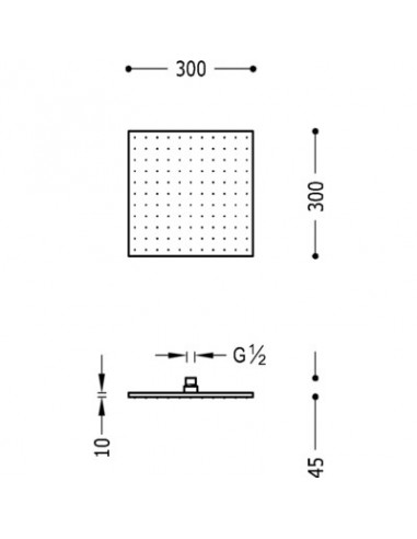 Rociador de ducha CUB-300 TRES