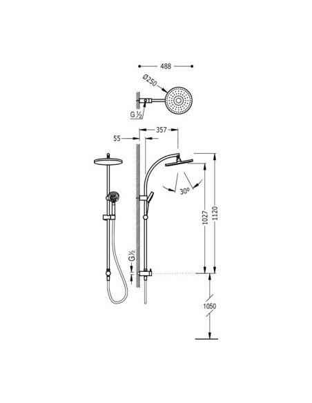 Barra De Ducha TRES Barra De Ducha TRES