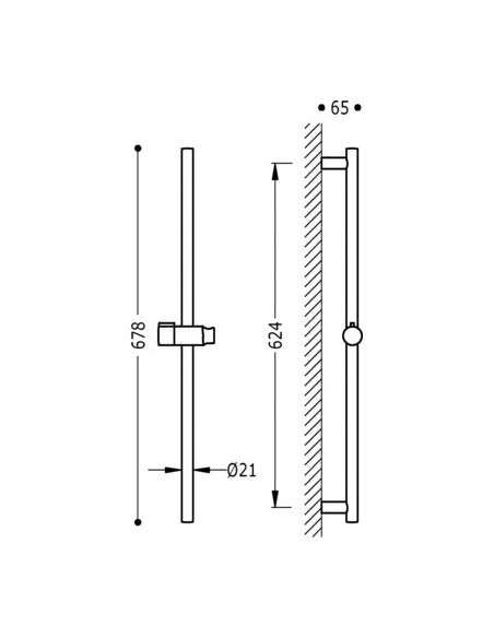 Barra de ducha deslizante MAX-MINI TRES