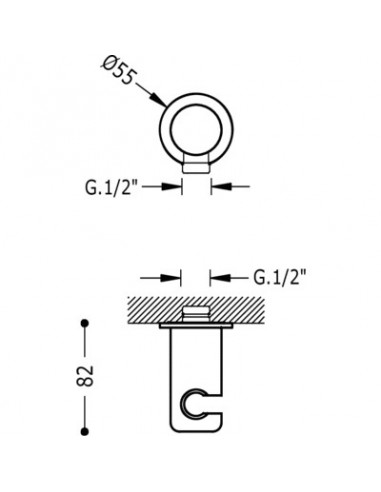Soporte Para Ducha Con Base Circular TRES