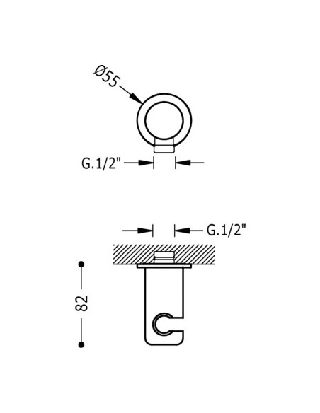 Soporte Para Ducha Con Base Circular TRES