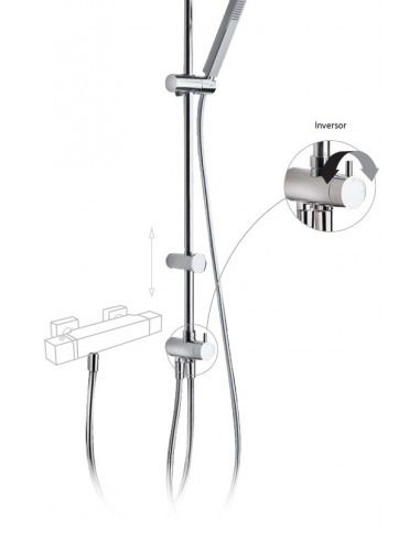 Kit De Ducha Cuadrada Con Barra Deslizable TRES