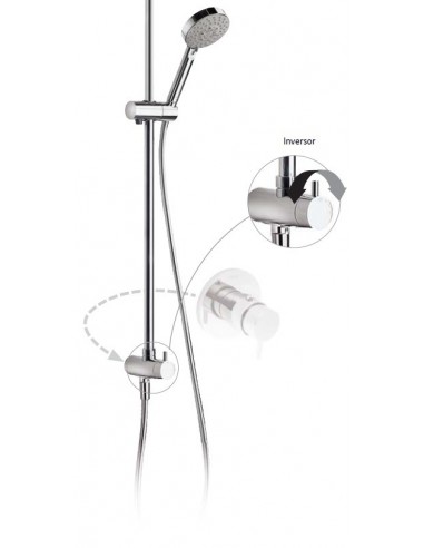 Barra De Ducha ECO-TERM TRES Toma De Agua A Pared