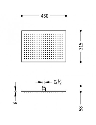 Anti-limescale shower head TRES
