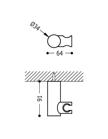 Adjustable Round Shower Support TRES