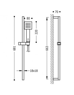 Kit De Ducha CUADRO-MINI TRES 2