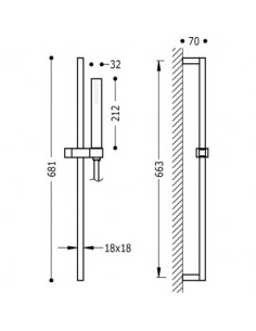 Kit De Ducha CUADRO-SLIM TRES 2