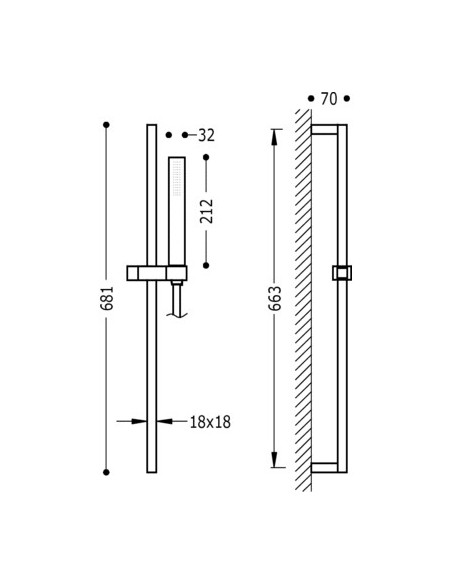 Kit De Ducha CUADRO-SLIM TRES Kit De Ducha CUADRO-SLIM TRES