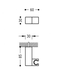 Soporte De Ducha Orientable Cuadrado TRES 2