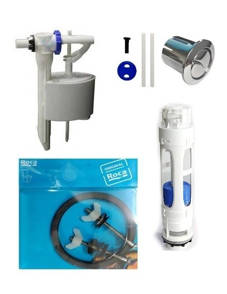 Juego Completo De Mecanismos ROCA Para Cisterna de Doble Pulsador
