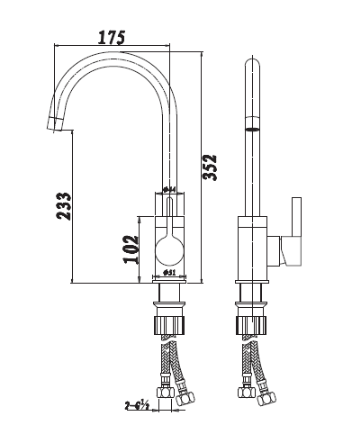 Pia torneira misturadora CAYENA