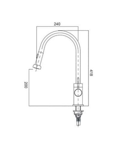 Grifo Monomando De Fregadero Extraíble VENUS