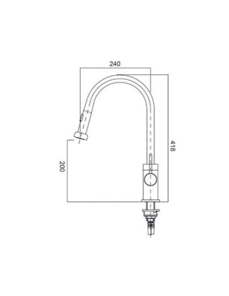 Medidas Grifo Monomando Para Fregadero Con Ducha Extraíble VENUS