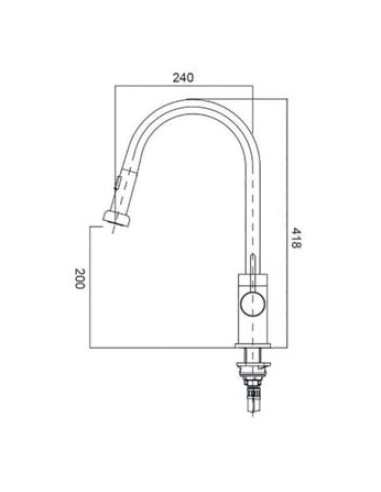 Grifo Monomando De Fregadero Extraíble SELENE