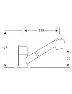 Single-lever faucet with extractable shower Medical 2