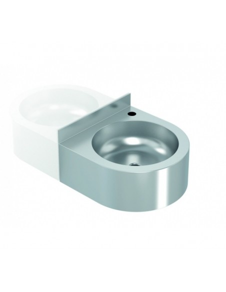 Lavamanos Mural Redondo Inox Satinado GENWEC