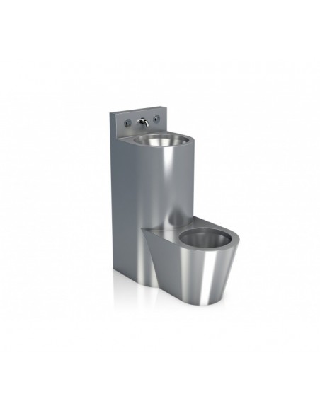 Compacto Lavamanos-Inodoro Derecha Mural Inox 304 Satinado GENWEC