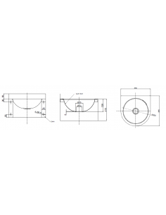 Lavamanos Mural Redondo Inox Satinado GENWEC 2