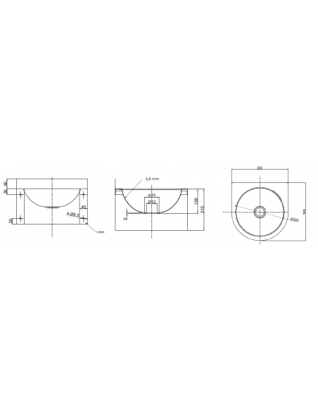 Lavamanos Mural Redondo Inox Satinado GENWEC