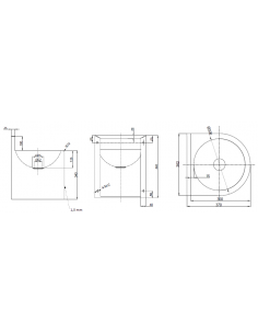 Lavamanos Mural Antivandálico Inox 304 Satinado GENWEC 2