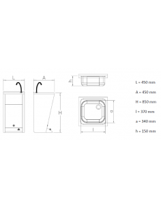 Lavamanos De Un Agua Registrable Con Pedestal GENWEC 2