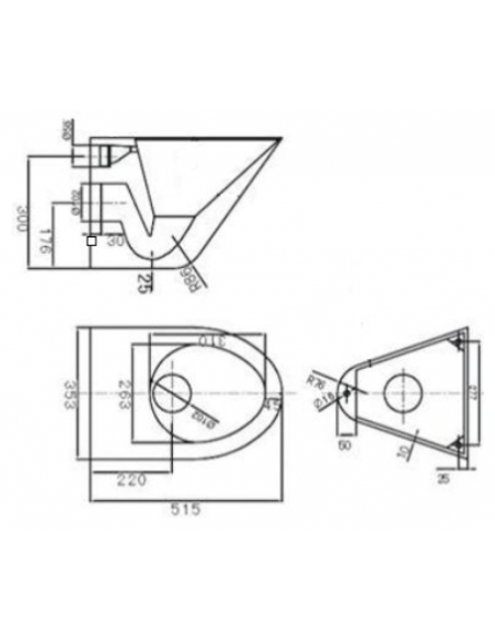Inodoro Suspendido A Pared Inox 304 Satinado GENWEC