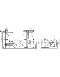 Toilettes murales compactes anti-vandallium en acier inoxydable satiné - GENWEC 2
