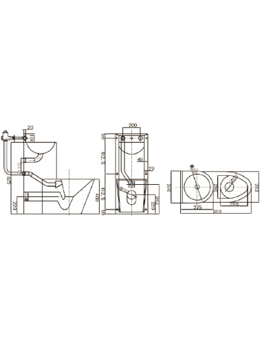 Sink - compact mural toilet satin stainless 304 anti-vandallium - GENWEC