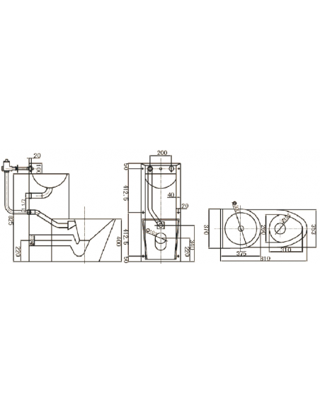Sink - compact mural toilet satin stainless 304 anti-vandallium - GENWEC Sink - compact mural toilet satin stainless 304 anti-vandallium - GENWEC
