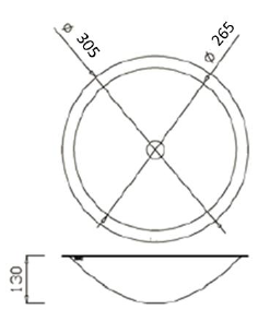 Lavamanos Circular Sin Rebosadero Ala Plana GENWEC 2
