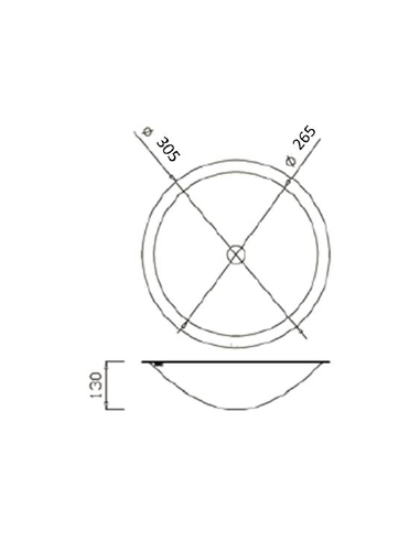 Lavamanos Circular Sin Rebosadero Ala Plana GENWEC